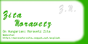 zita moravetz business card